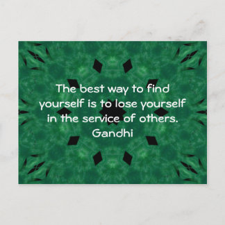 Gandhi Inspirerend citaat over Zelfhulp Briefkaart