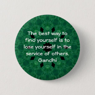 Gandhi Inspirerend citaat over Zelfhulp Ronde Button 5,7 Cm