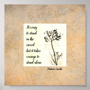Gandhi motivatie citaat poster natuur kunst