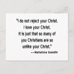 Gandhi over christenen briefkaart