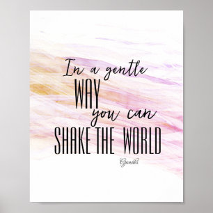 Gandhi positieve quote waterverf tekstkunst poster
