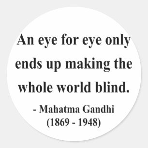 Gandhi Quote 3a Ronde Sticker