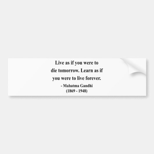 Gandhi Quote 4a Bumpersticker (Voorkant)