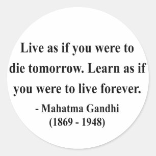 Gandhi Quote 4a Ronde Sticker