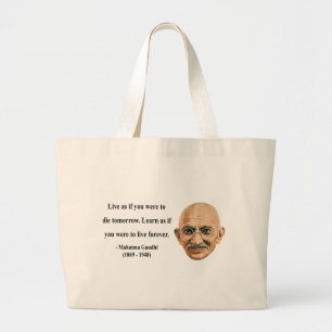 Gandhi Quote 4b Grote Tote Bag