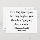 Gandhi Quote 5a Briefkaart (Voorkant / Achterkant)