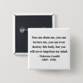 Gandhi Quote 7a Vierkante Button 5,1 Cm (Voorkant /achterkant)