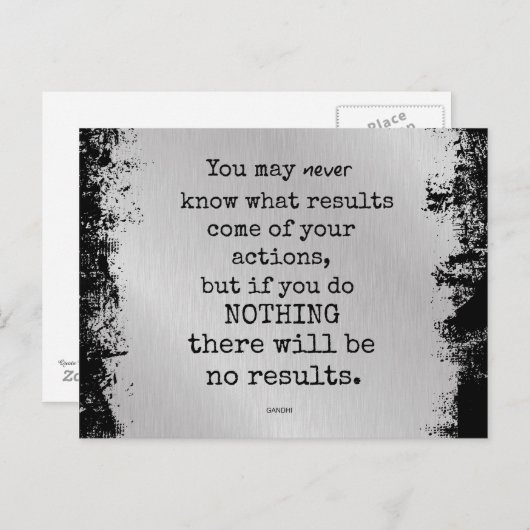 Gandhi Quote Briefkaart (Voorkant / Achterkant)