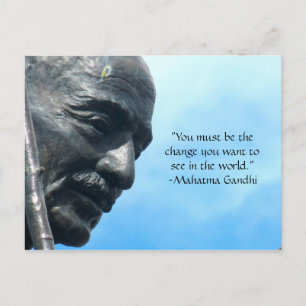 Gandhi quote briefkaart - Jij moet de verandering