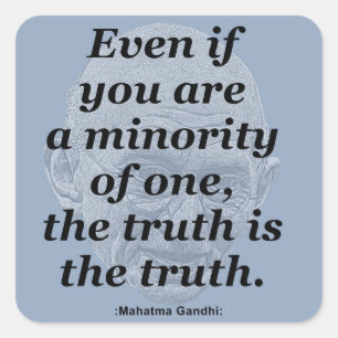 Gandhi Quote, De waarheid Vierkante Sticker