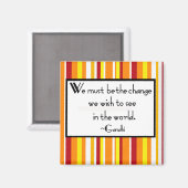 Gandhi Quote Magneet (Voorkant / Achterkant)
