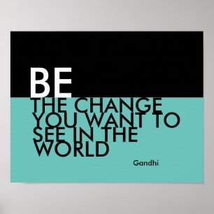 Gandhi quote poster is de nieuwe gedurfde moderne
