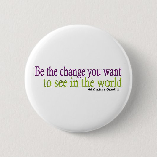 Gandhi Quote Ronde Button 5,7 Cm (Voorkant)