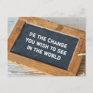 Gandhi - Sein der Wandel Briefkaart