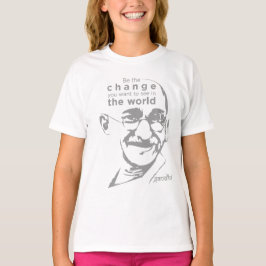 Gandhi verander de wereld wit t-shirt