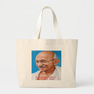 Gandhi & Wees de Verandering Citaat Grote Tote Bag