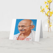 Gandhi & Wees de Verandering Citaat Kaart (Gele Bloem)