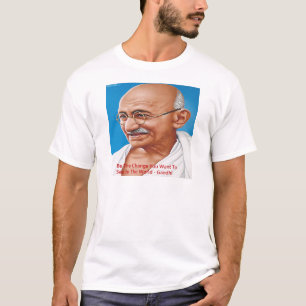 Gandhi & Wees de Verandering Citaat T-shirt