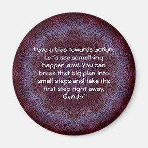 Gandhi Wisdom Quotation Gezegde over Actie Magneet