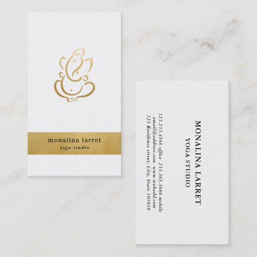 Ganesh | Activiteiten in de omgeving van Ganapati  Visitekaartje (Voorkant / Achterkant)