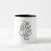 Ganesh & Aum Line Art Mug | Spirituelle et minimal (Centre)