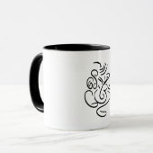 Ganesh & Aum Line Art Mug | Spirituelle et minimal (Devant gauche)