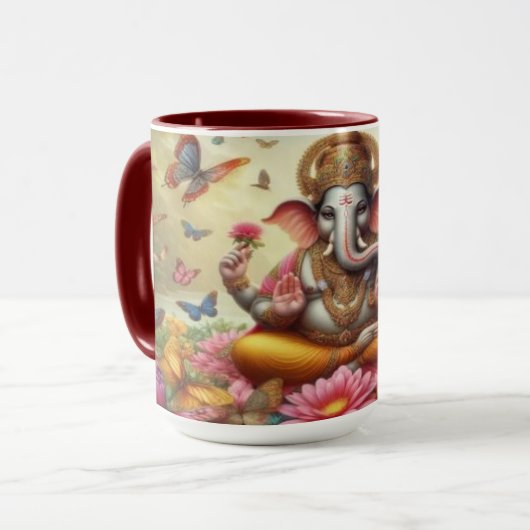 Ganesh Blessing Coffee Mok (Voorkant links)