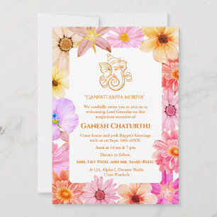 Ganesh Chaturthi Puja Floral Kaart