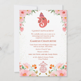 Ganesh Chaturthi Puja Floral Kaart