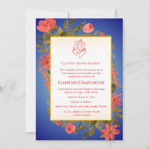 Ganesh Chaturthi Puja Floral Kaart