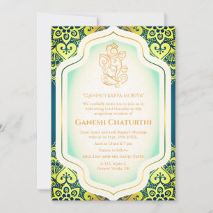 Ganesh Chaturthi Puja Golden Kaart