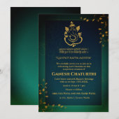 Ganesh Chaturthi Puja Kaart (Voorkant / Achterkant)