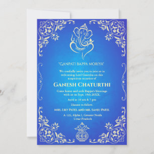 Ganesh Chaturthi Puja Kaart