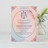 Ganesh Chaturthi Puja Kaart (Staand voorkant)