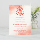 Ganesh Chaturthi Puja Sindoor Red Kaart (Staand voorkant)