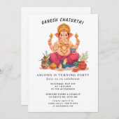 ganesh chaturthi verjaardagsuitnodiging kaart (Voorkant / Achterkant)