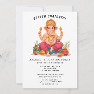 ganesh chaturthi verjaardagsuitnodiging kaart