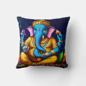 Ganesh Deity Idienne Dieu Coussin Jeu d'oreiller (Verso)