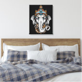 Ganesh Elephant Canvas Afdruk (Insitu (Slaapkamer))