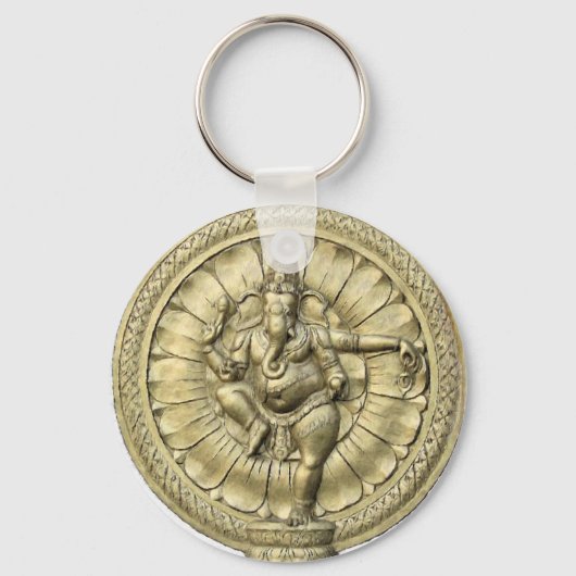 Ganesh (Golden) Sleutelhanger (Voorkant)