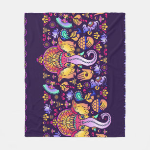 Ganesh Hindu God: Feestelijk Naadloos Fleece Deken