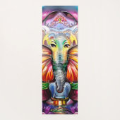 Ganesh Hindu India Elephant Bright Psychedelic Yogamat (Achterkant)