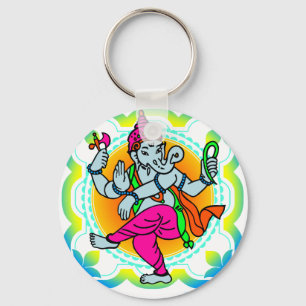 Ganesh in het kleurrijke ontwerp van de regenboog sleutelhanger