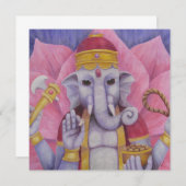 Ganesh Invitation of Flat Card Kaart (Voorkant / Achterkant)