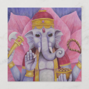 Ganesh Invitation of Flat Card Kaart