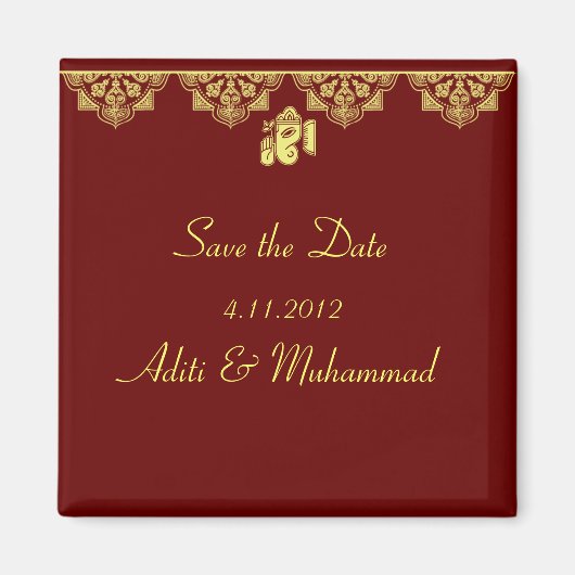 Ganesh Mariage Magnet Faveurs (Devant)