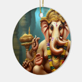 Ganesh neemt een Selfie Keramisch Ornament (Links)