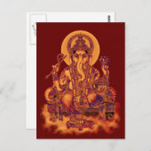 Ganesh - Remover van belemmeringen Briefkaart (Voorkant / Achterkant)