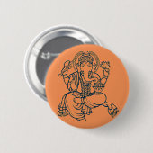 Ganesh Ronde Button 5,7 Cm (Voorkant /achterkant)