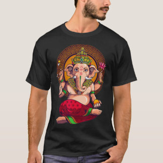 Ganesh Symbol Yoga Hindu Mannen Vrouwen Meditatie  T-shirt